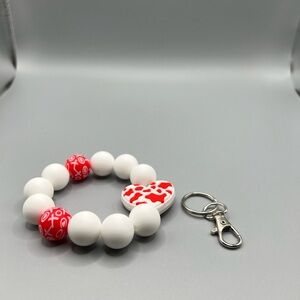 ❤️3/$8❤️ Silicone Beaded Keychain Bracelet - HANDMADE #180